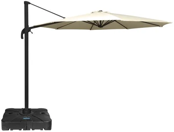 Roma parasoll med rotasjon beige 3m
