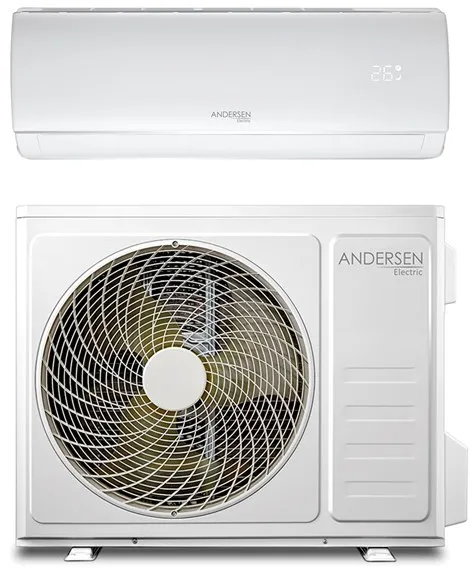 Andersen Electric AE 9000 luft/luft varmepumpe med WiFi, 3,4 kW, 5–63 m², hvit
